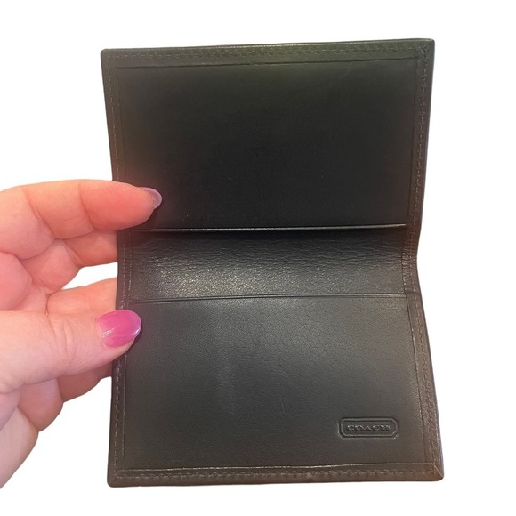 Coach Other - COACH Black Leather Card Holder Wallet - Unisex